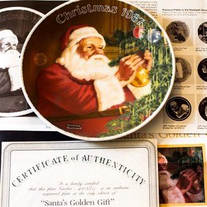 Norman Rockwell Fine China Collectible "Santa's Golden Gift"